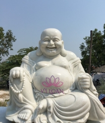 Tượng Phật Di Lặc Đá Trắng