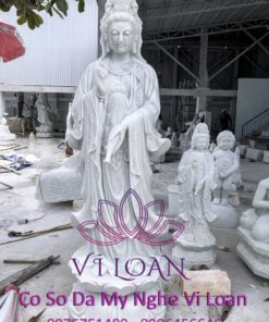 tượng quan âm cẩm thạch