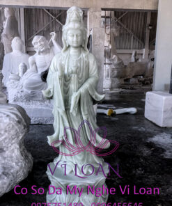Alternative view of tượng quan âm cẩm thạch trắng