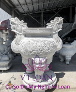 Alternative view of Lư hương đá cẩm tròn