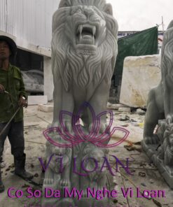 Tượng sư tử đá cẩm đẹp