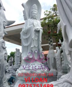 Tượng mẹ quan âm đá cẩm thạch